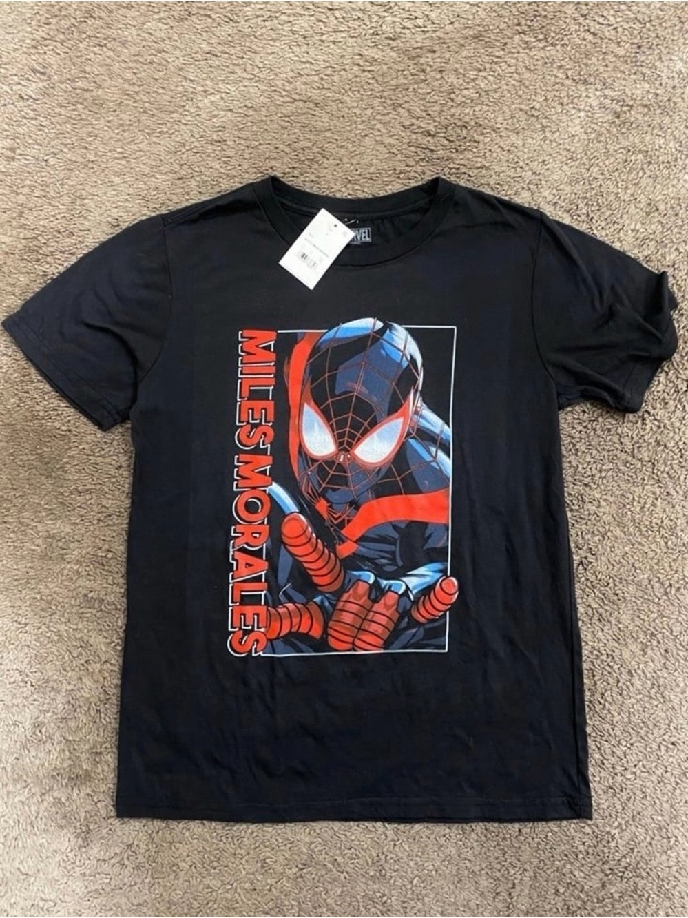 Boys Spiderman Miles shirt size large 10/12 NWT - Picture 2 of 5